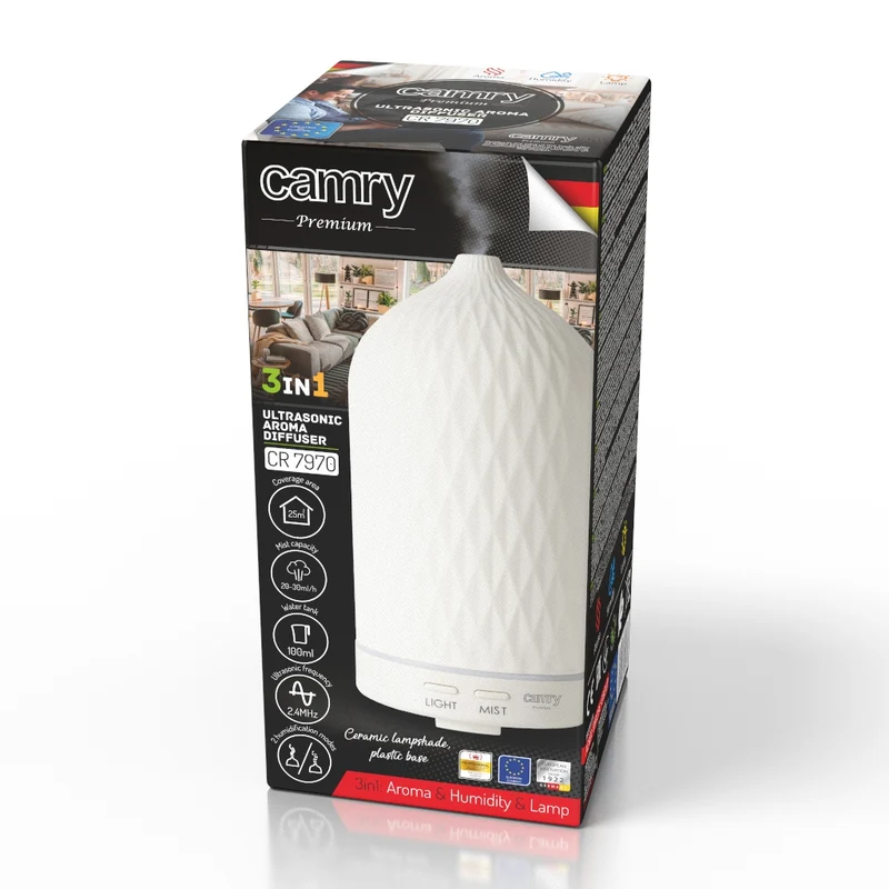 Camry CR 7970 3in1 Ultraschall Aroma Diffusor, Luftbefeuchter