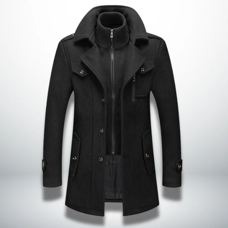 Felix | Heren Smart-Casual Mantel met Knopsluiting