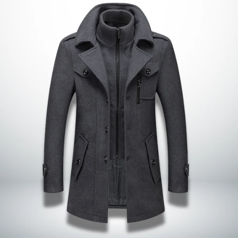 Felix | Heren Smart-Casual Mantel met Knopsluiting