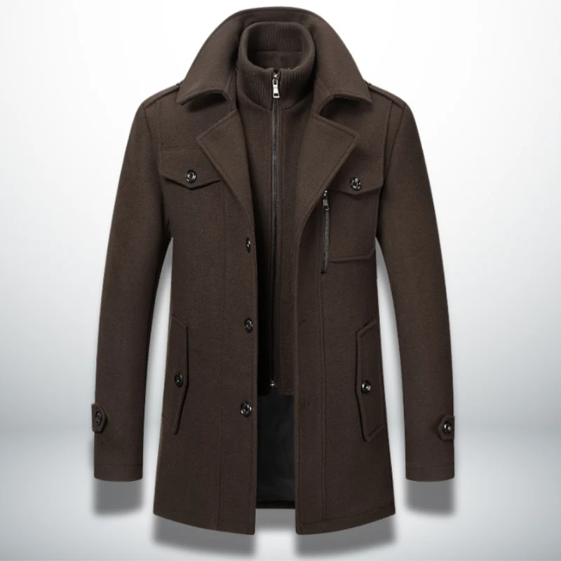 Felix | Heren Smart-Casual Mantel met Knopsluiting