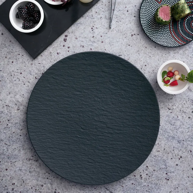 Villeroy & Boch Pizzateller Manufacture Rock - Schwarz - ø 31.5 cm