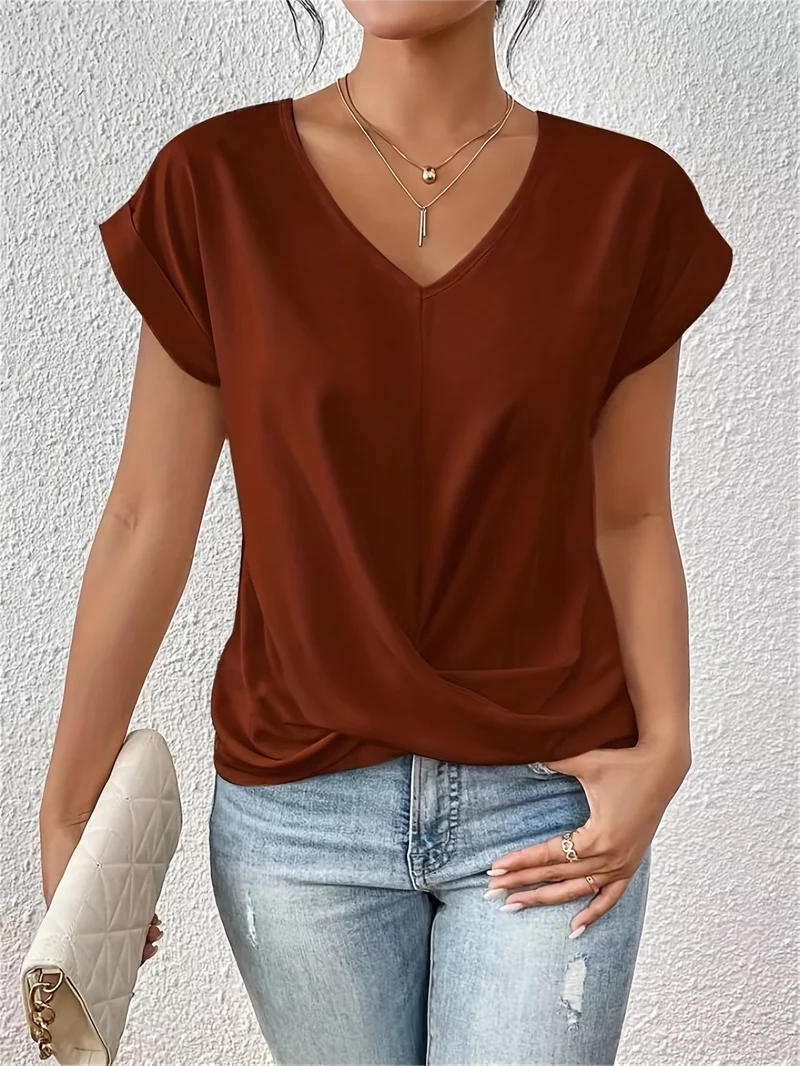 Cleo | Comfortabele T-shirt met sweetheart-hals voor dagelijks gebruik