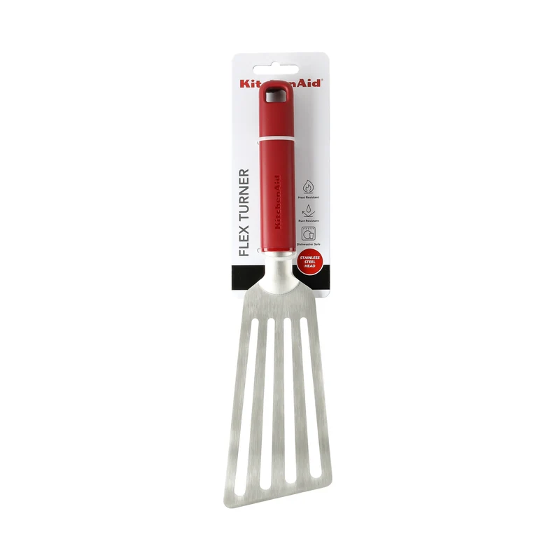 KitchenAid Pfannenwender Classic Kaiserrot Edelstahl 31,5 cm -Spülmaschinenfest