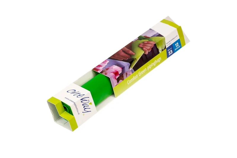 One Way Spritzbeutel Kunststoff Grün 53x28 cm 12er - Einweg Backen Dekorieren