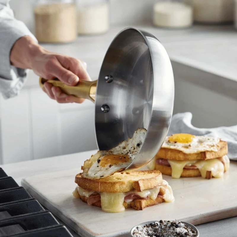 GreenPan Topfset Padova Reserve 5-teilig - Triply Edelstahl - Kochtöpfe ø 20, 24 cm, Stieltopf ø 18 cm & Bratpfanne ø 20 & 28 cm
