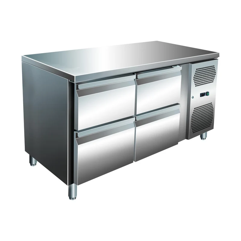 VIP Kühltisch mit 2 x 2 Schubladen -2 bis +8°C 1.360x600x860 mm