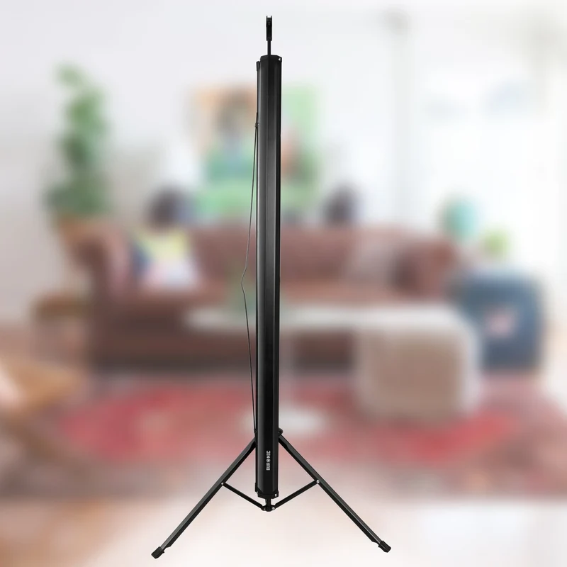 Duronic TPS50 Leinwand, 50" Stativleinwand, Stativ Beamerleinwand mit 102 x 76 cm Fläche im 4:3 Format, Heimkino mit 4K Full HD 3D, Projektorleinwand für Schule und Büro, Präsentationsleinwand