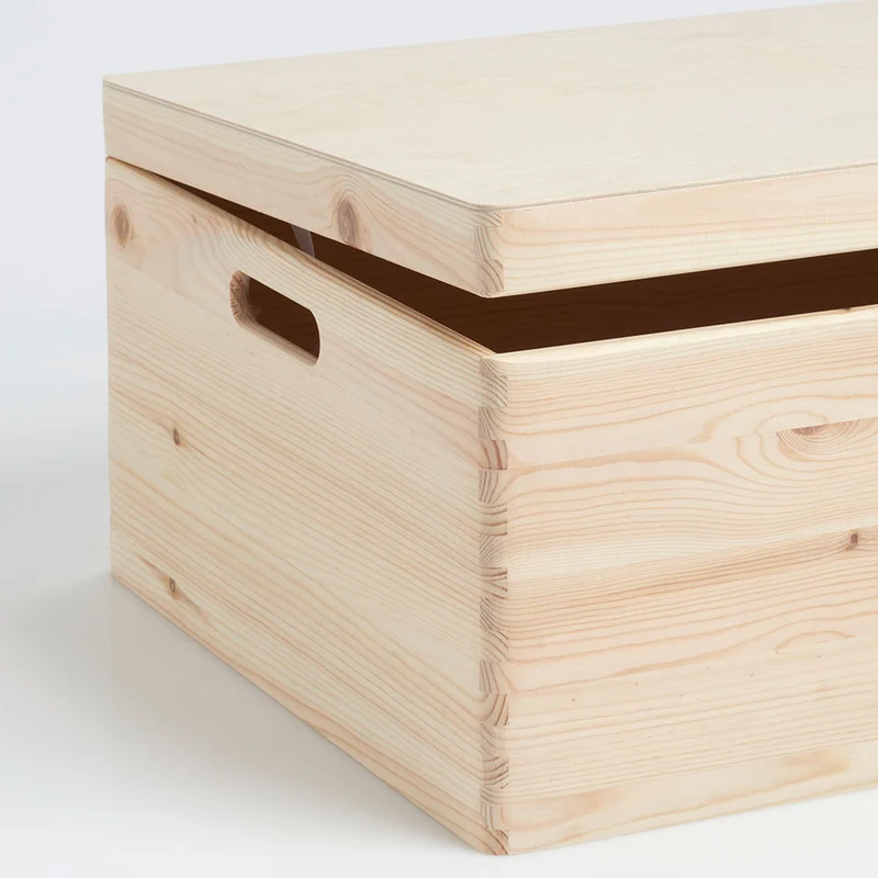 Holzkiste mit Deckel 40x30x14 cm Zeller