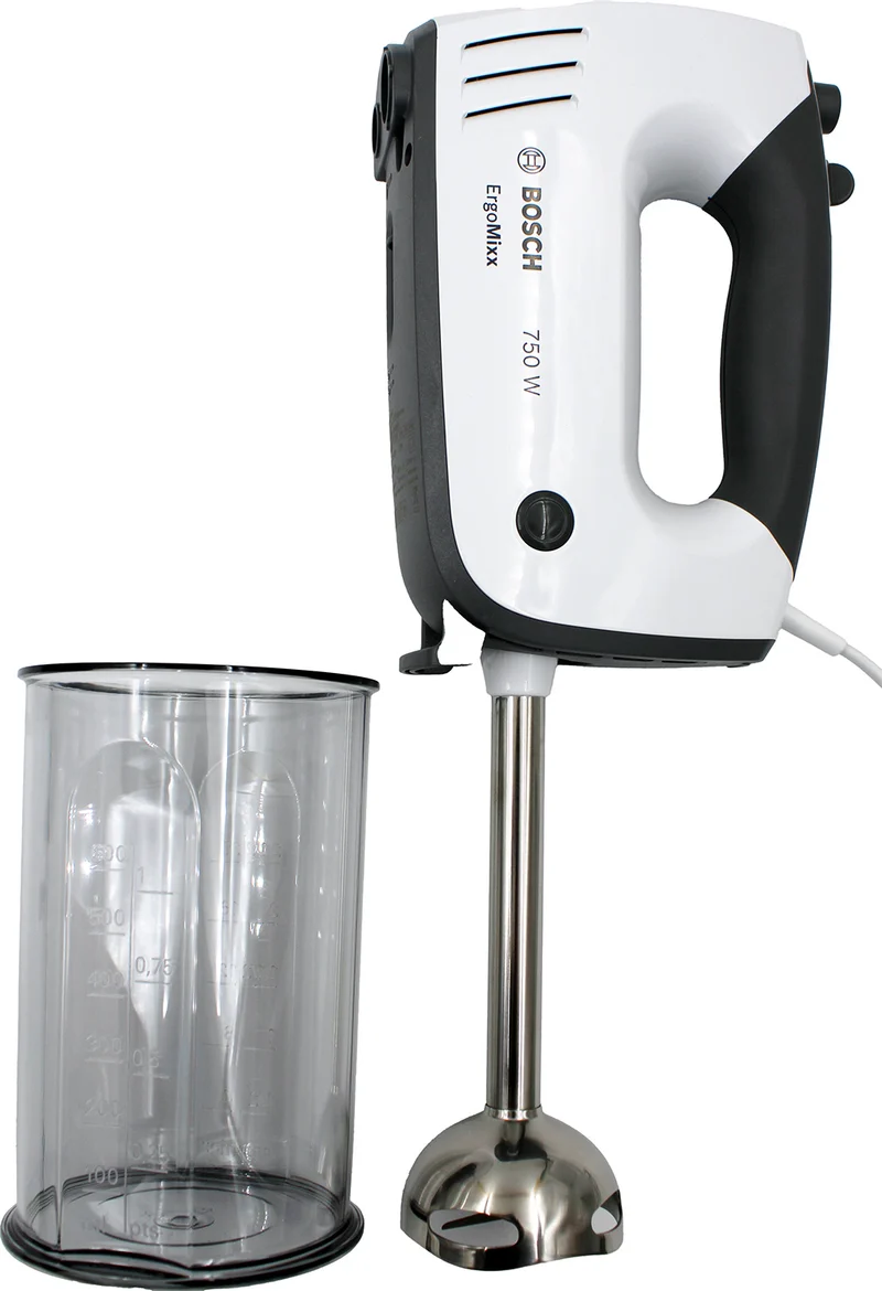 Bosch MFQ37490 ErgoMixx Handmixer-Set 750W weiß/grau