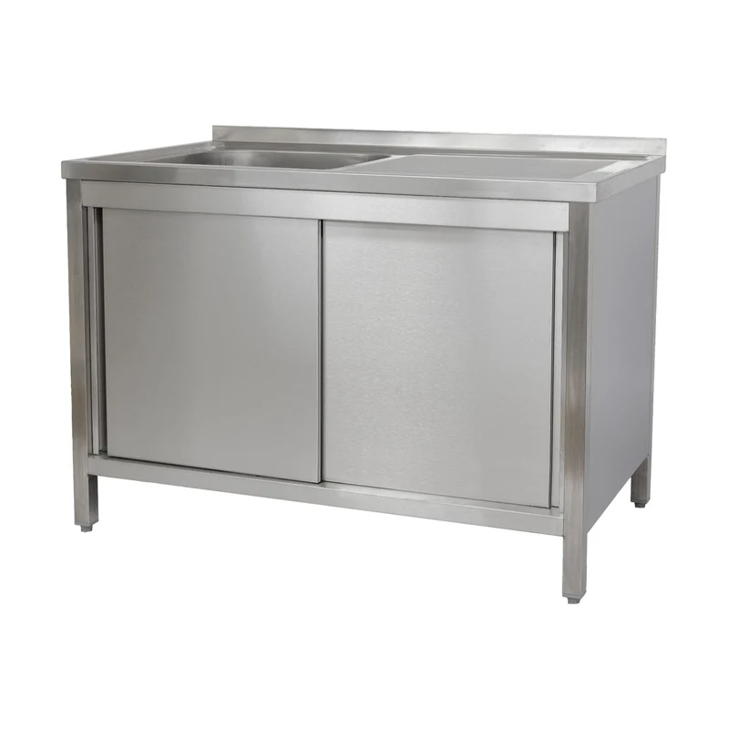 Spülschrank 1200 x 700 x 850 mm 1 Becken links, mit Grundboden 700 mm Tiefe