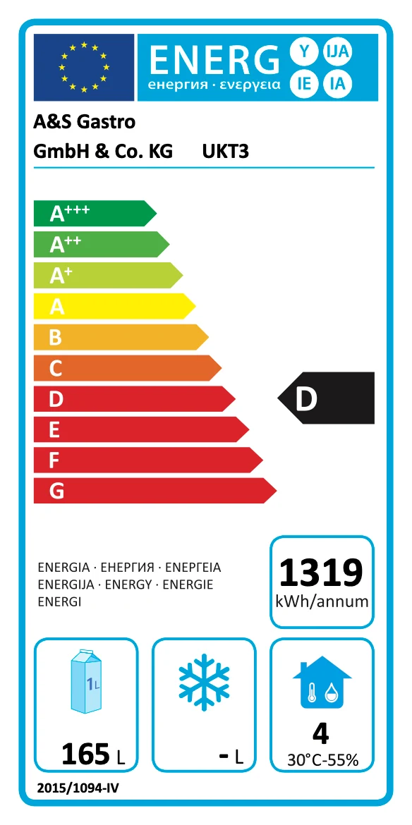 Unterbaukühltisch mit 3 Schubladen -2 bis +8°C 1.600x700x600 mm
