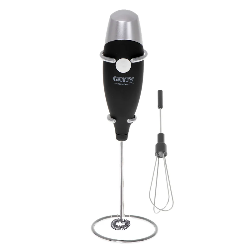 Camry CR 4501b Milchaufschäumer mit Schneebesen u. Ständer schwarz