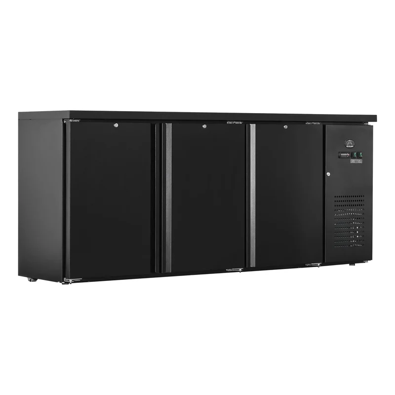 Flaschenkühltisch 425 Liter – Schwarz – 3 Türen – 2005 x 520 x 840 mm