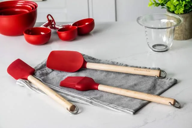 KitchenAid Backpinsel Core - Kaiserrot Birkenholz Silikon 31 cm - Backen