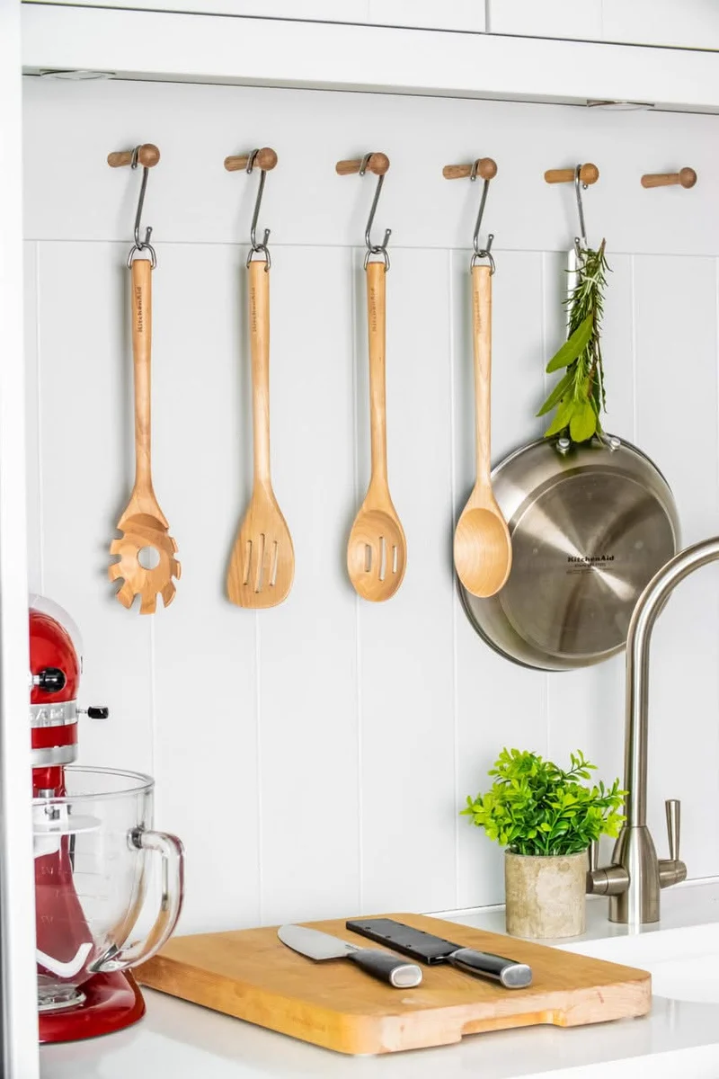 KitchenAid Pfannenwender Core Birkenholz 33 cm Braun - Spatel Kochlöffel