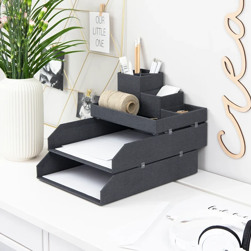 Schreibtisch-Organizer schwarz Bigso Box of Sweden