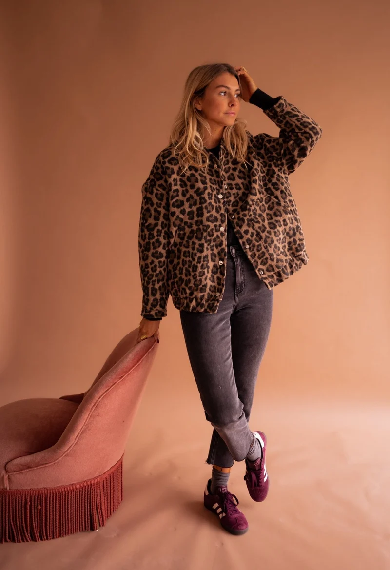 Susanne™ | Trendy Jas met Luipaardprint