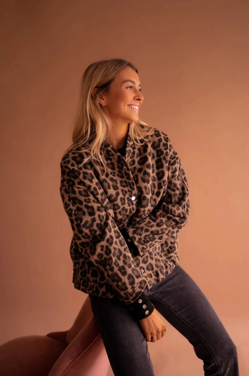 Susanne™ | Trendy Jas met Luipaardprint