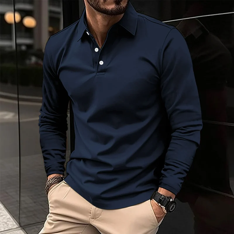 Gideon | Klassiek Langarm Poloshirt