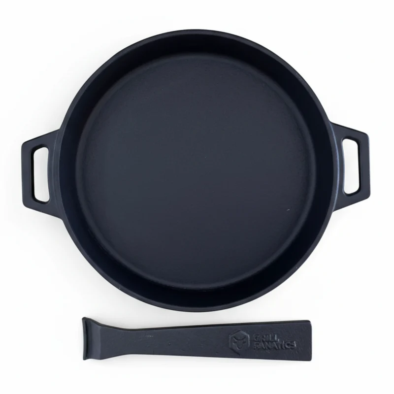 Cookinglife Grillpfanne / Bratpfanne aus Gusseisen ø 25 cm - Abnehmbarer Griff