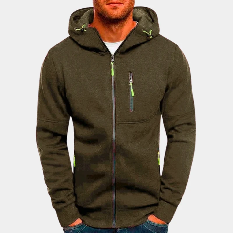 Karl | Casual heren hoodie met rits