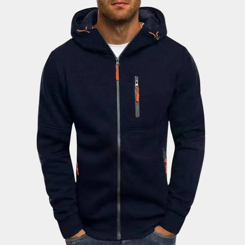 Karl | Casual heren hoodie met rits