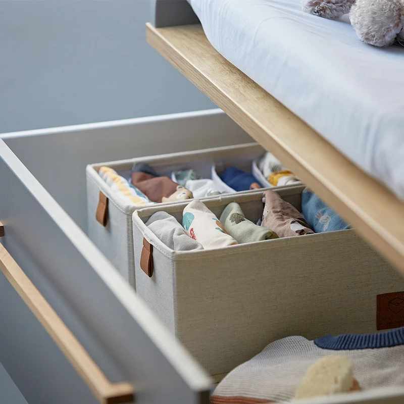 Schublade Korb beige Kleiderschrank 2x mittel 6 Fach Store It