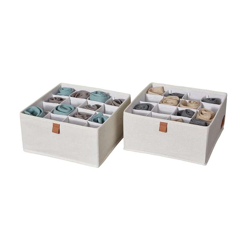 Schubladenkorb beige Kleiderschrank 2x groß 16-seitig Store It