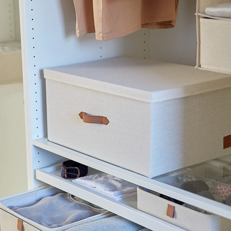 Aufbewahrungsbox beige Kleiderschrank extra groß Store It