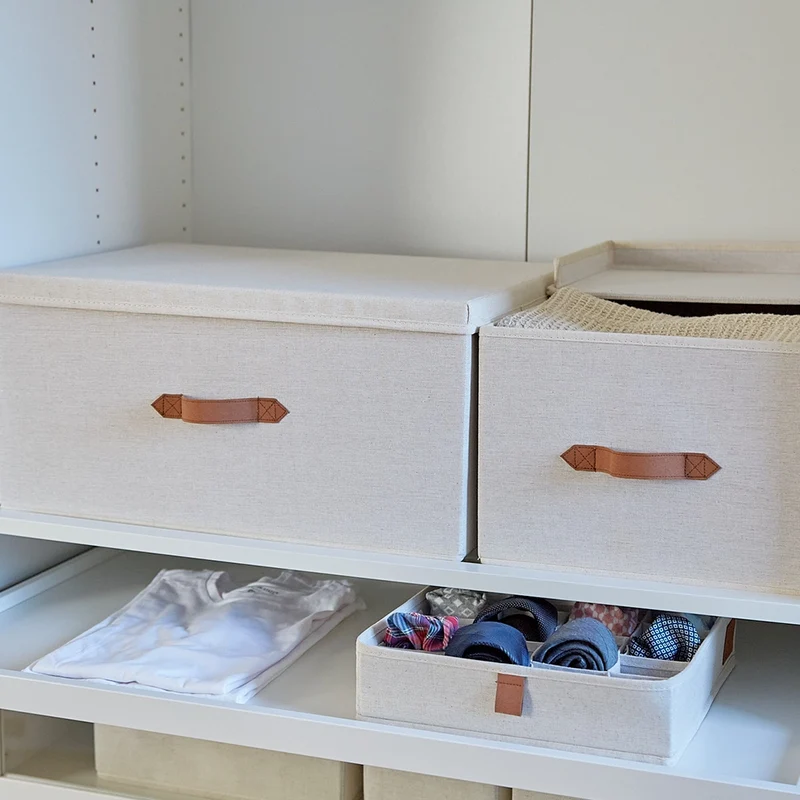 Aufbewahrungsbox beige Kleiderschrank extra groß Store It