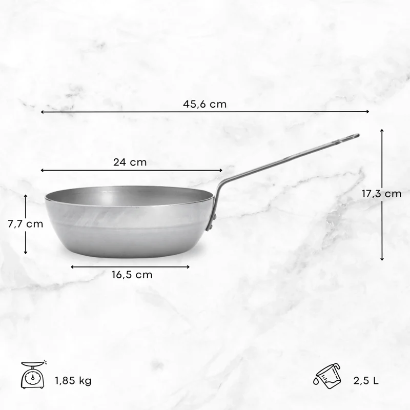 De Buyer Bratpfanne Mineral B - ø 28 cm / 4 Liter - ohne Antihaftbeschichtung