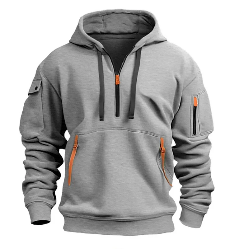 Hugo | Heren Vrijetijds Hoodie met Ritszakken
