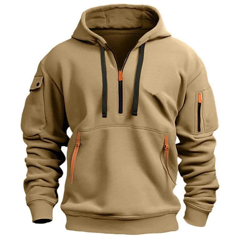 Hugo | Heren Vrijetijds Hoodie met Ritszakken