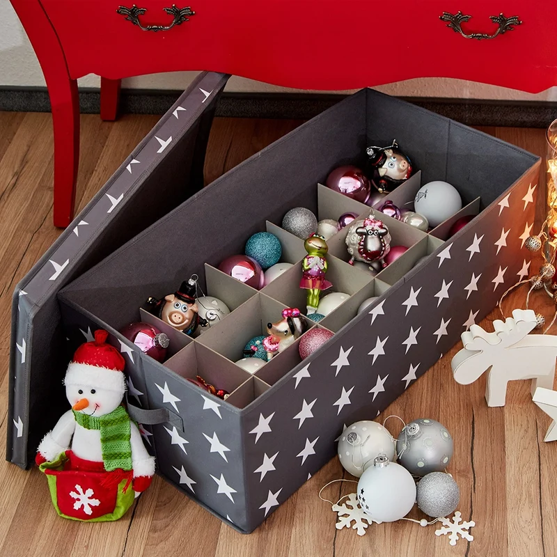 Weihnachtskugeln Aufbewahrungsbox Sterne 30 Kugeln Store It