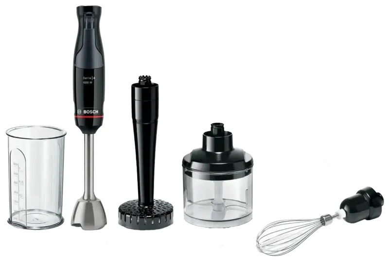 Bosch MSM4B623 Serie4 ErgoMaster Stabmixer-Set 1000W Piano black