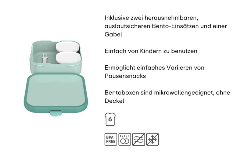 Brotdose Peppa Pig groß mit Bento-Einsatz und Gabel Campus