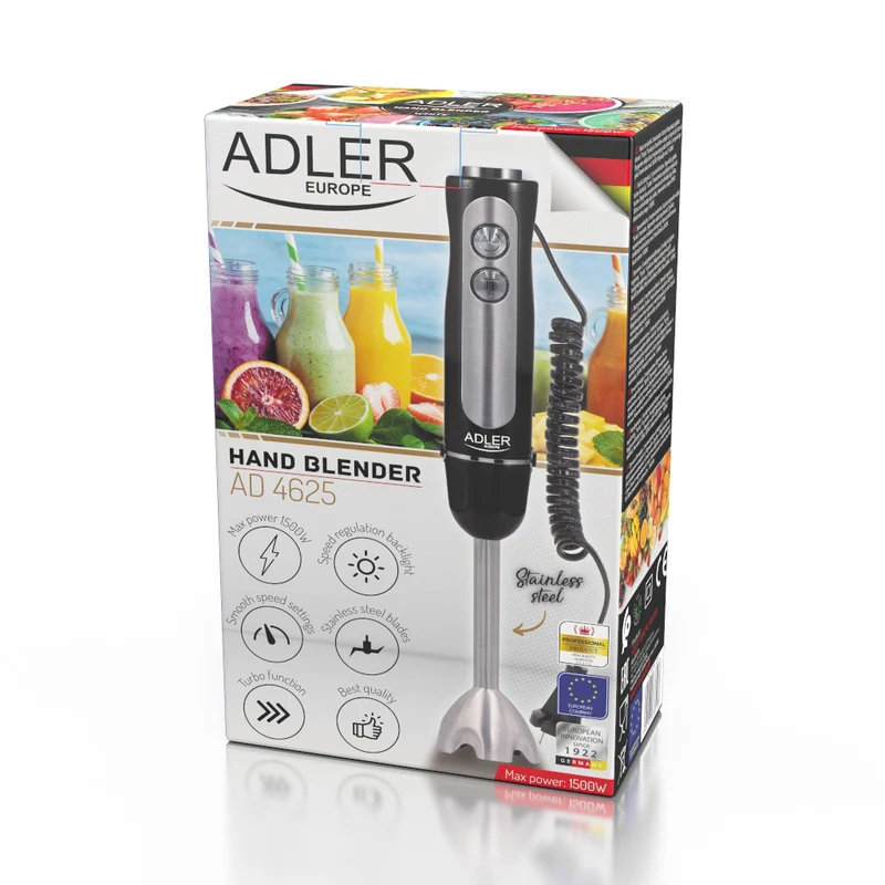 Adler AD 4625b Stabmixer Edelstahl 1500 Watt