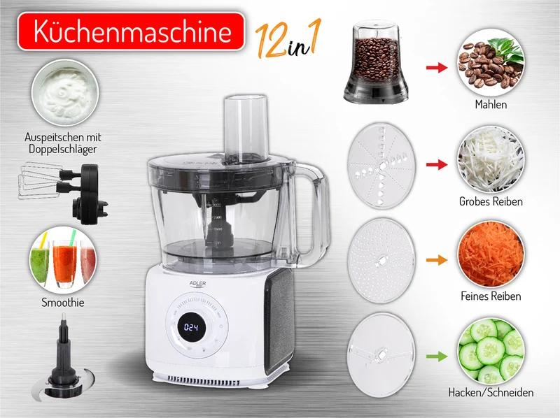 Adler AD 4224 Küchenmaschine 1000 Watt