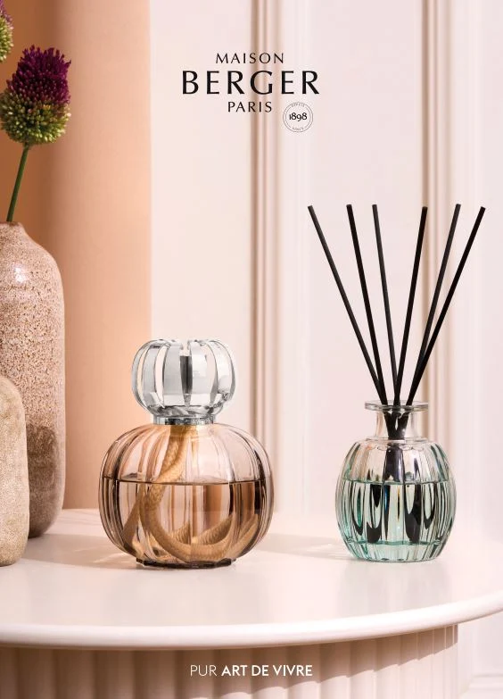 Maison Berger Duftset Glas 250 ml Grau - Duftlampe Geschenkset - Corali