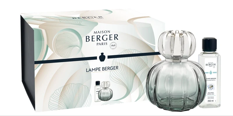 Maison Berger Geschenkset Duftlampe Glas 250 ml - Raumduft Set - Corali Verte