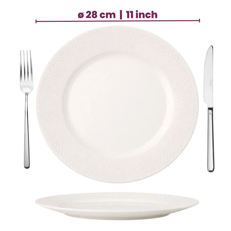 Cookinglife Geschirrset CampVibe - Kunststoff 12-teilig / 4 Personen - 4 Dinner-Teller, 4 Frühstücksteller und 4 Schalen