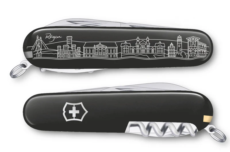 Victorinox: „Insel Rügen“, schwarz, Spartan, 1.3603.3 RÜG