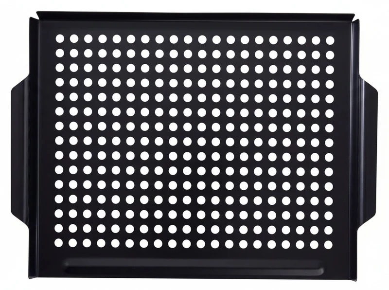 Cookinglife BBQ Grillplatte Fire & Flavour 38 x 28 cm - Antihaft Metall - Geeignet für BBQ