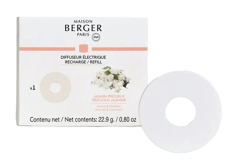 Maison Berger Nachfüllung Keramik 10cm weiß - Nomad Diffuser - Precious Jasmine