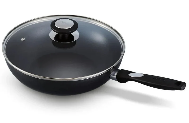 Beka Wok-Pfanne mit Glasdeckel Pro Induc ø 28 cm - keramische Antihaftbeschichtung