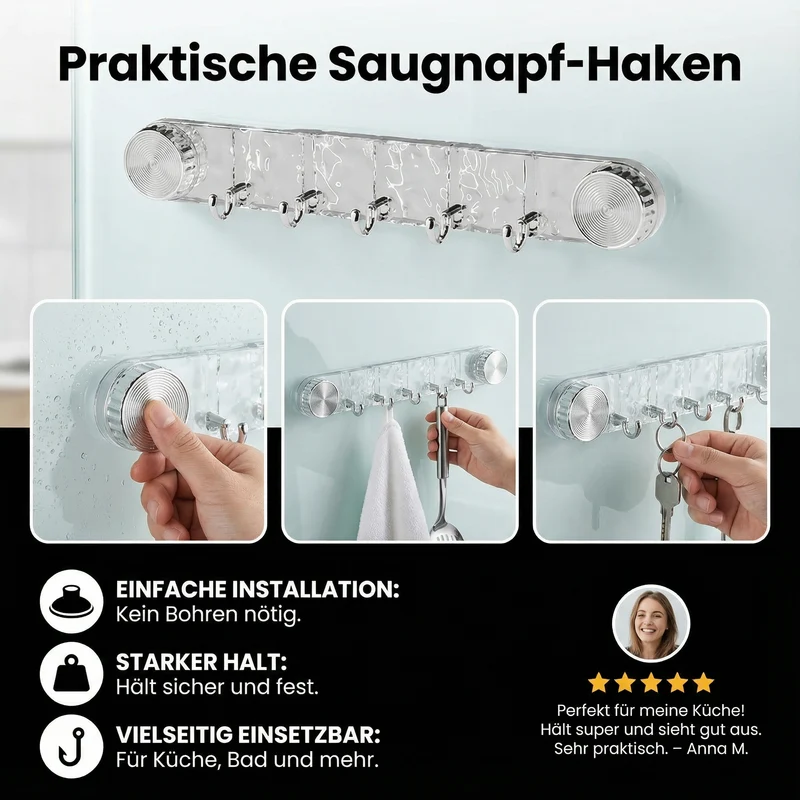 Praktische Zuignap-Haken