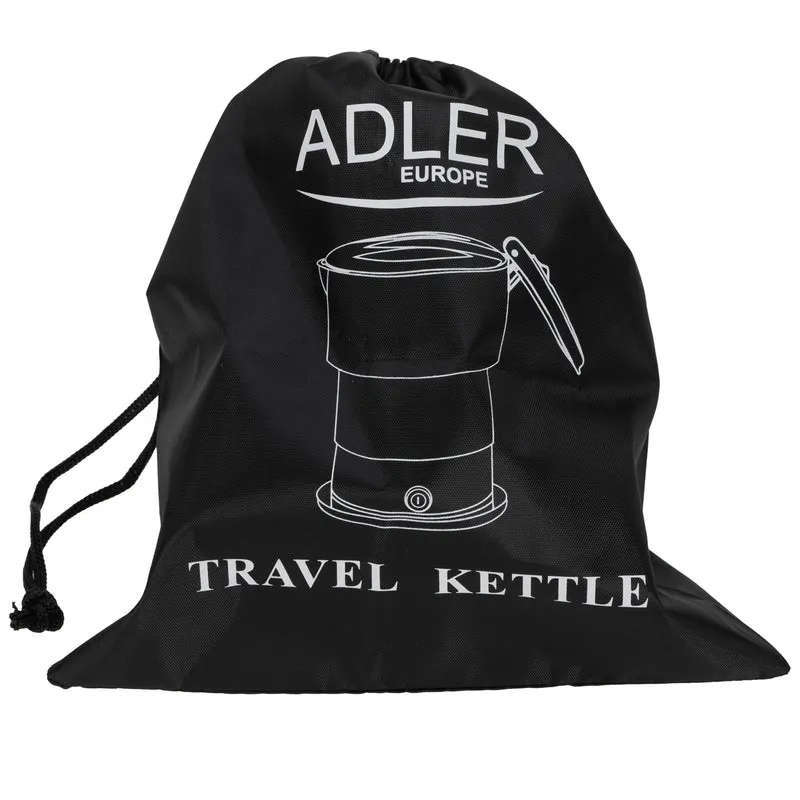 Adler AD 1377 Reise-Wasserkocher 0,6 l Silikon grau