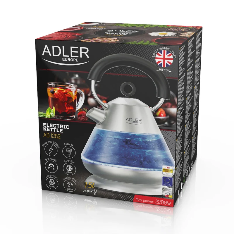 Adler AD 1282 Glas Wasserkocher 1,5L STRIX