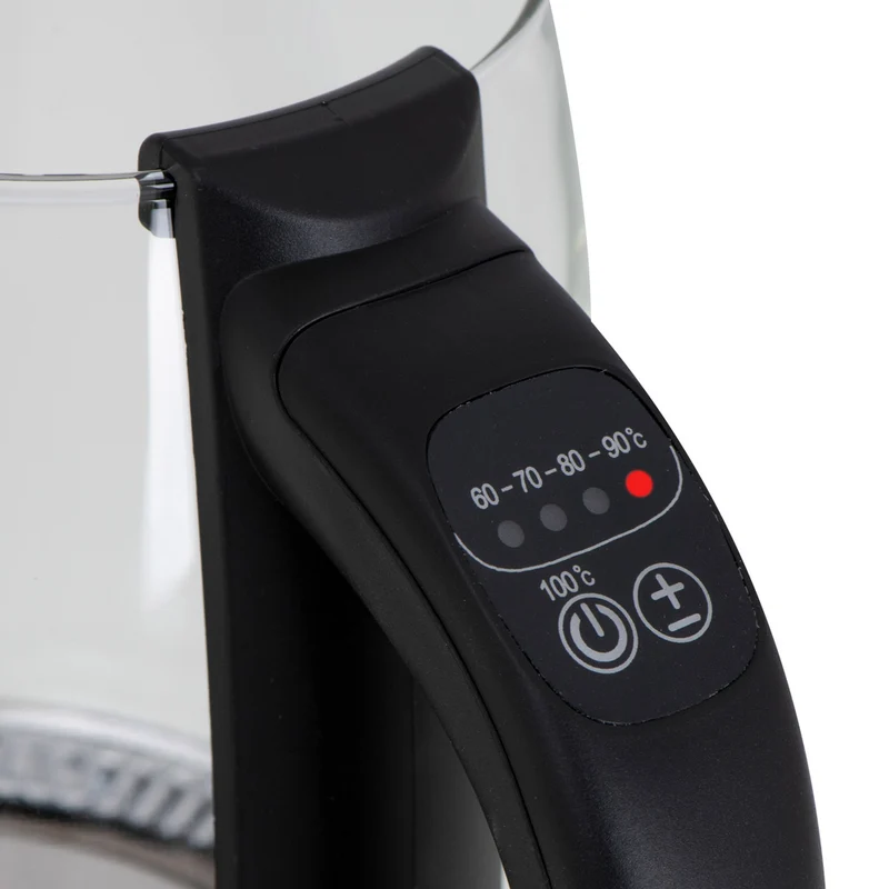 Camry CR 1290 Wasserkocher Glas mit Temperatureinstellung 2 L 2200 Watt