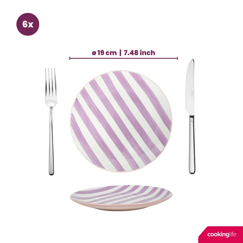 Cookinglife Geschirrset Spring Vibes - 18-teilig / 6 Personen - 6 Speiseteller, 6 Frühstücksteller und 6 Suppenteller